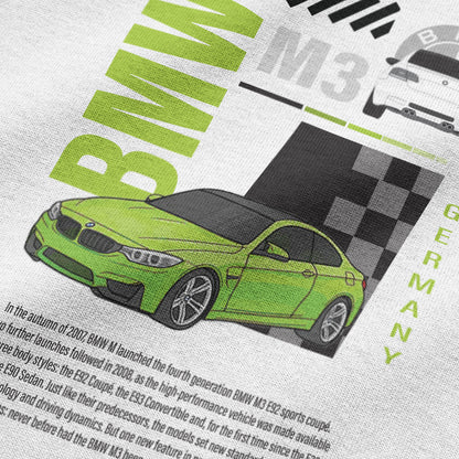 BMW M3 White Oversized T-shirt