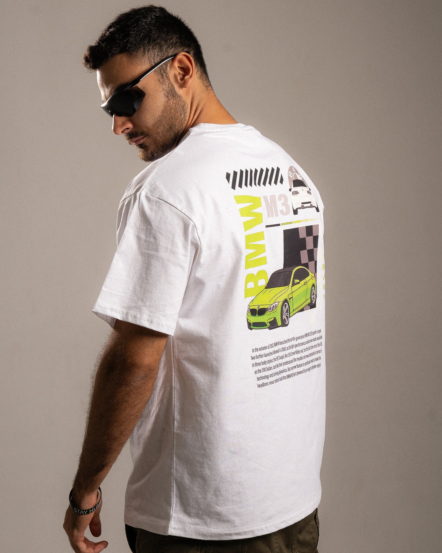 BMW M3 White Oversized T-shirt