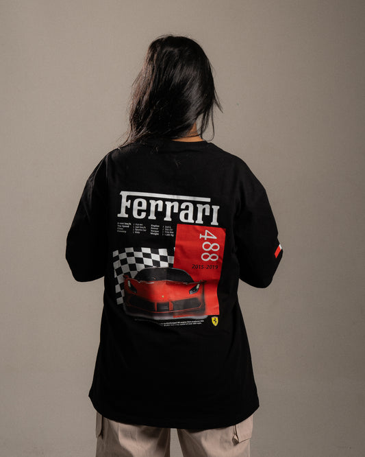 Ferrari 488 Black Oversized T-shirt