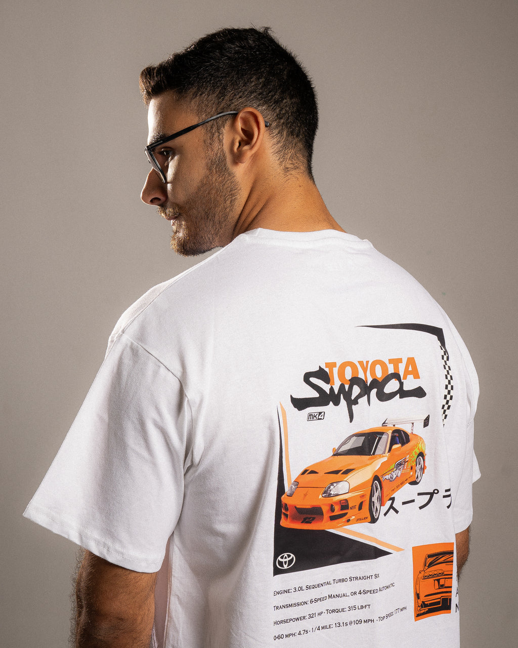 Toyota Supra White Oversized T-shirt