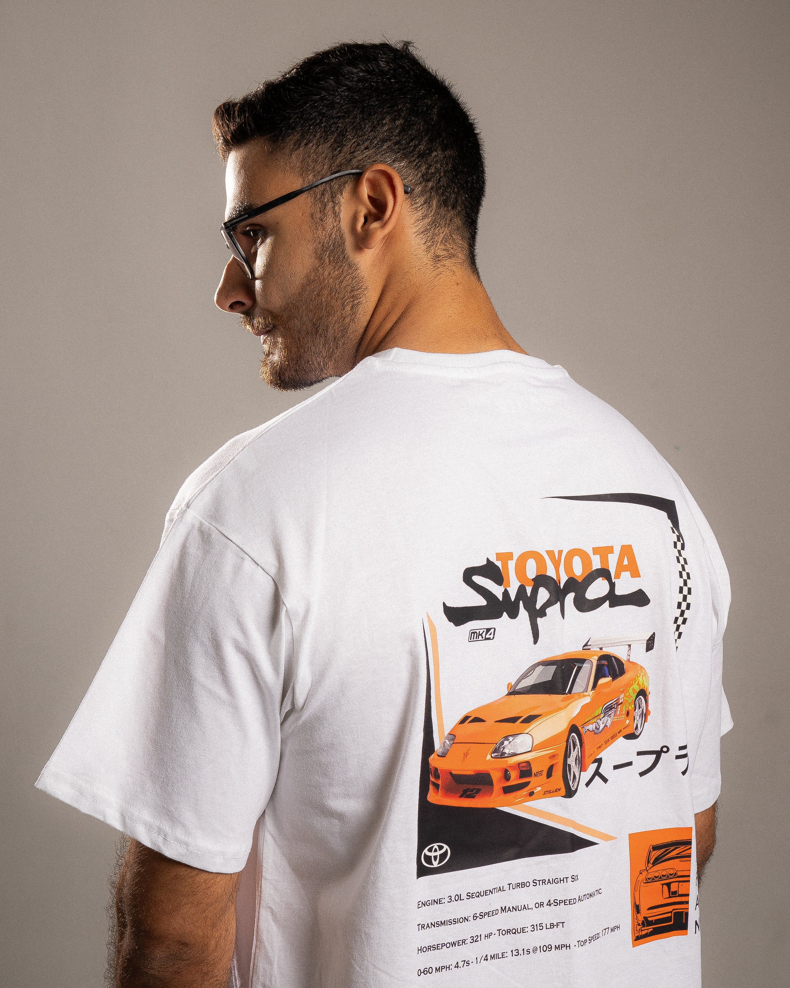 Toyota Supra White Oversized T-shirt