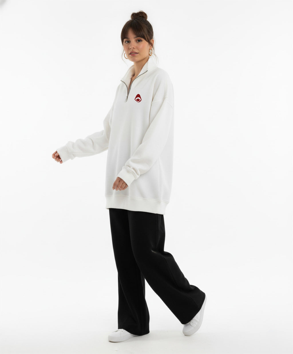 JUDZ White Quarter Zip