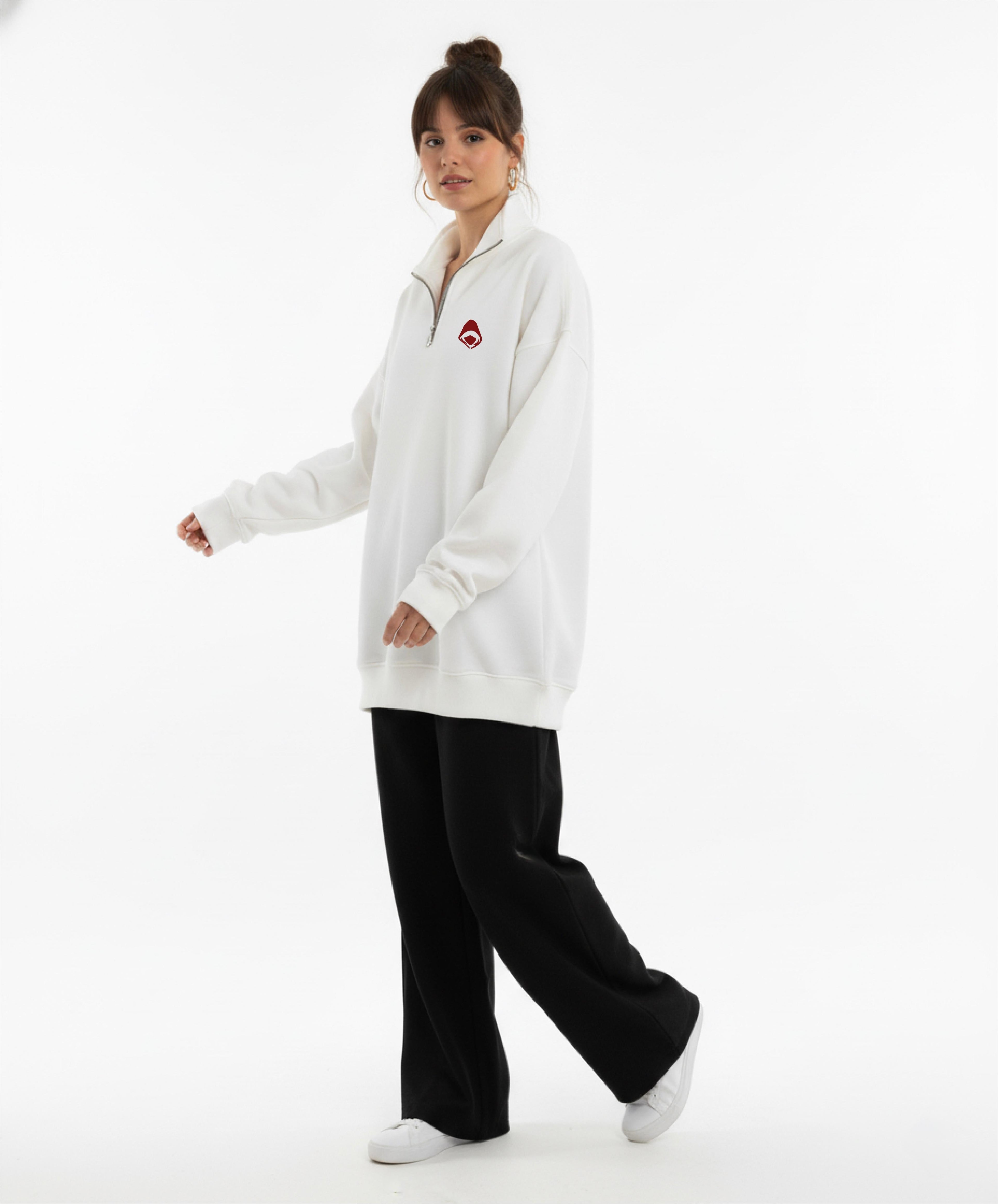 JUDZ White Quarter Zip